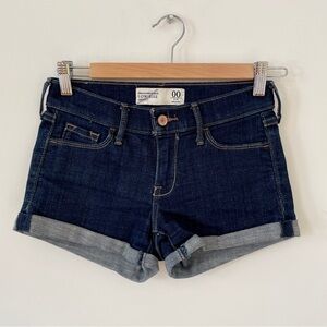 Abercrombie & Fitch Low Rise Blue Denim Shorts
